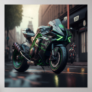 Affiche Kawasaki Ninja H2R