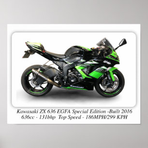 Affiche Kawasaki ZX636 Édition spéciale EGFA Motorcycle -A
