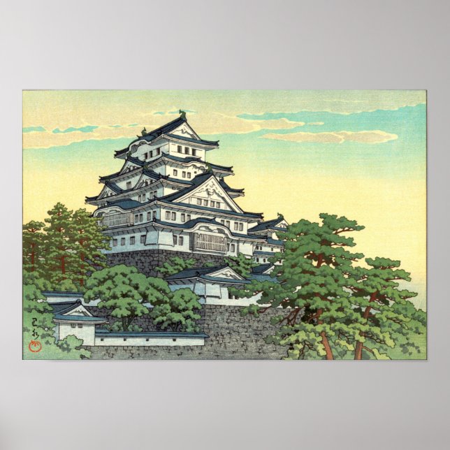 Affiche Kawase Hasui Pacific Transport Lines Himeji Castle (Devant)