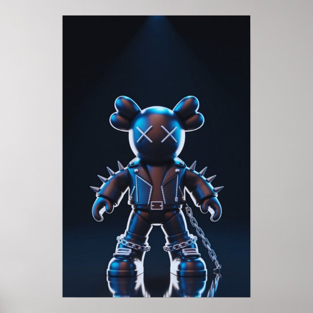 Affiche Kaws Companion : Graffiti Splash (Devant)