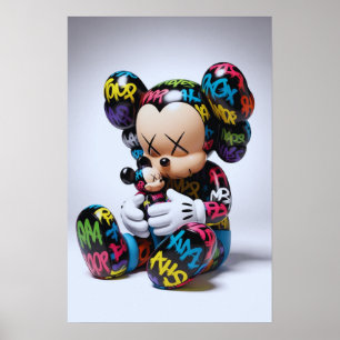 Affiche Kaws Companion : Graffiti Splash