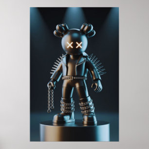 Affiche Kaws Companion : Graffiti Splash