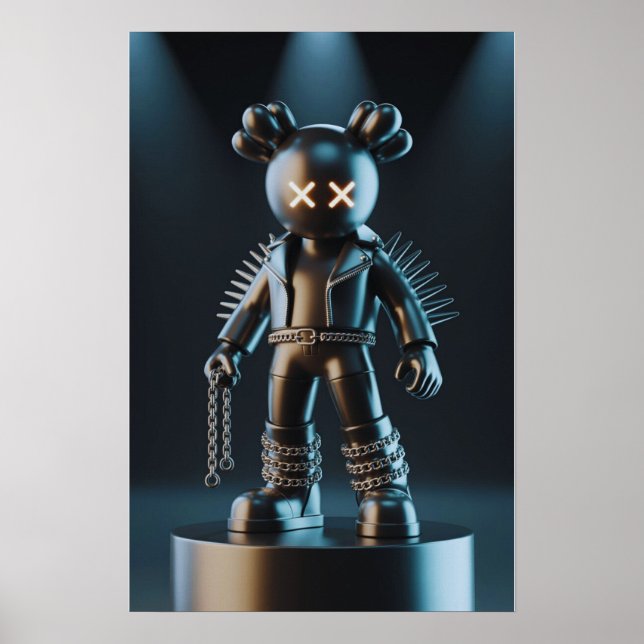 Affiche Kaws Companion : Graffiti Splash (Devant)
