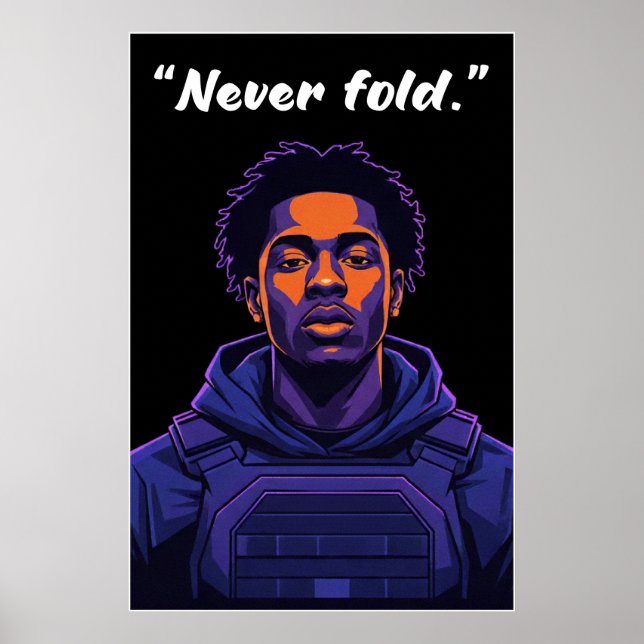 Affiche Kay Flock – Citation de motivation Ne jama (Devant)
