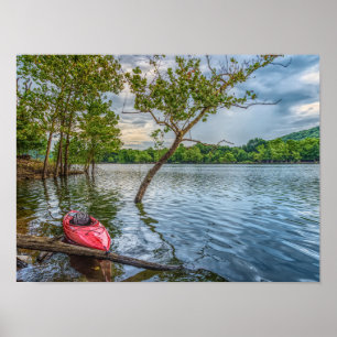 Affiche Kayak Flottant Sur Le Lac Table Rock