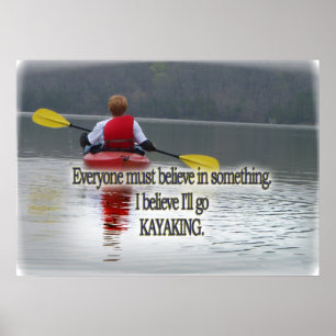 AFFICHE KAYAKING MOTTO / CITER L'IMPRESSION CADRE