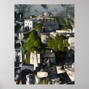 Affiche Kayakoy Fethiye The Ghost Village Abstract Art