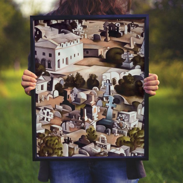 Affiche Kayakoy Fethiye Ville désertée Art géométrique (Créateur téléchargé)