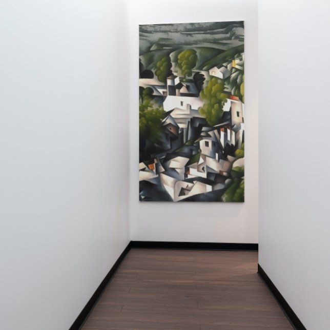 Affiche Kayakoy Village Maisons grecques Art Abstrait (Créateur téléchargé)