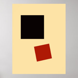 Affiche Kazimir Malevich Carré noir Carré rouge (1915)