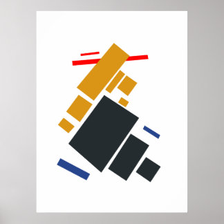 Affiche Kazimir Malevich, L'Aviateur, Avion en vol