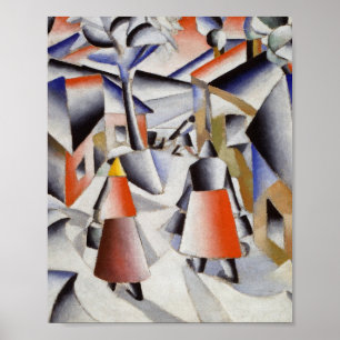 Affiche Kazimir Malevich - Matin Dans Le Village