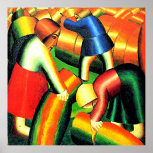 Affiche Kazimir Malevich--Récolte,