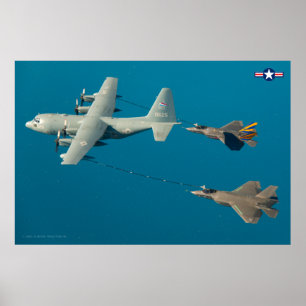 Affiche KC-130R HERCULES et F-35C LIGHTNING II