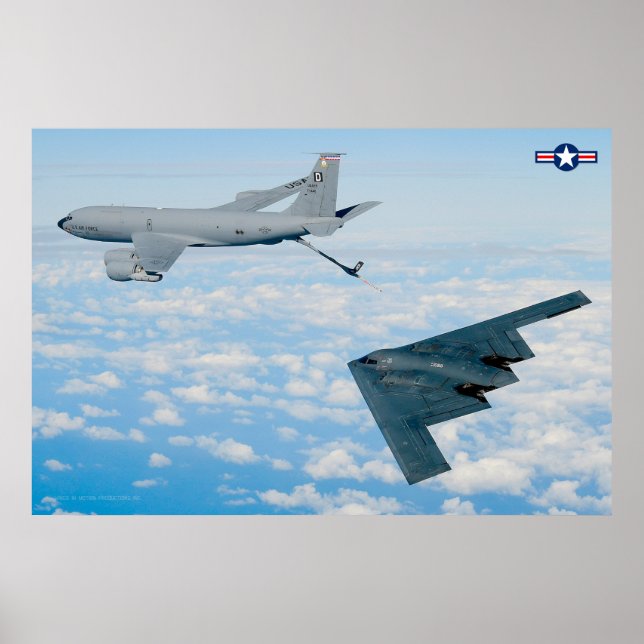 AFFICHE KC-135R STRATOTANKER REFUELING B-2 SPIRIT (Devant)