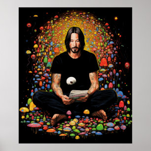 Affiche Keanu Reeves Méditation zen