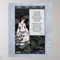 Keats "La Belle Dame" Victorian Art Poetry 16x20