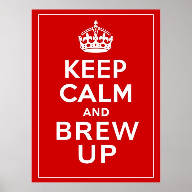 Affiche Keep Calm and Brew Up ~ British Fun (Devant)