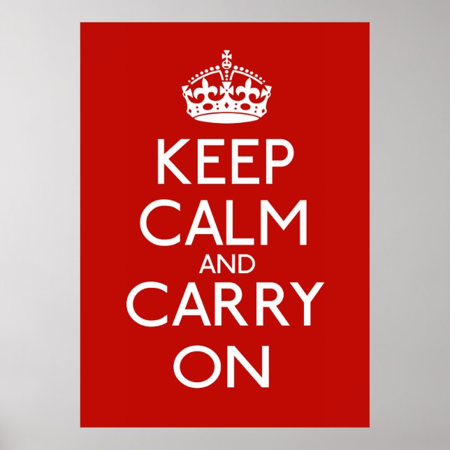 Affiche Keep Calm and Carry (Devant)