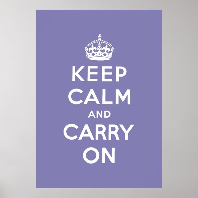 Affiche keep calm and carry on original (Devant)