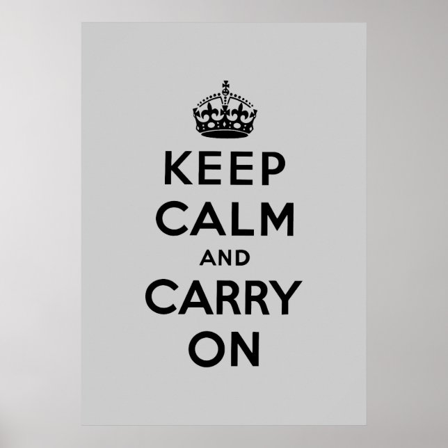Affiche keep calm and carry on original (Devant)