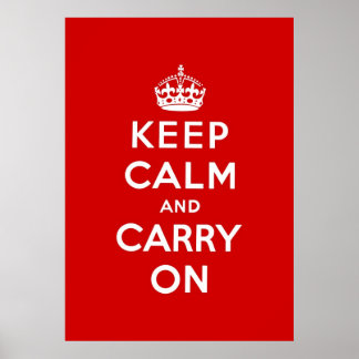Affiche keep calm and carry on original