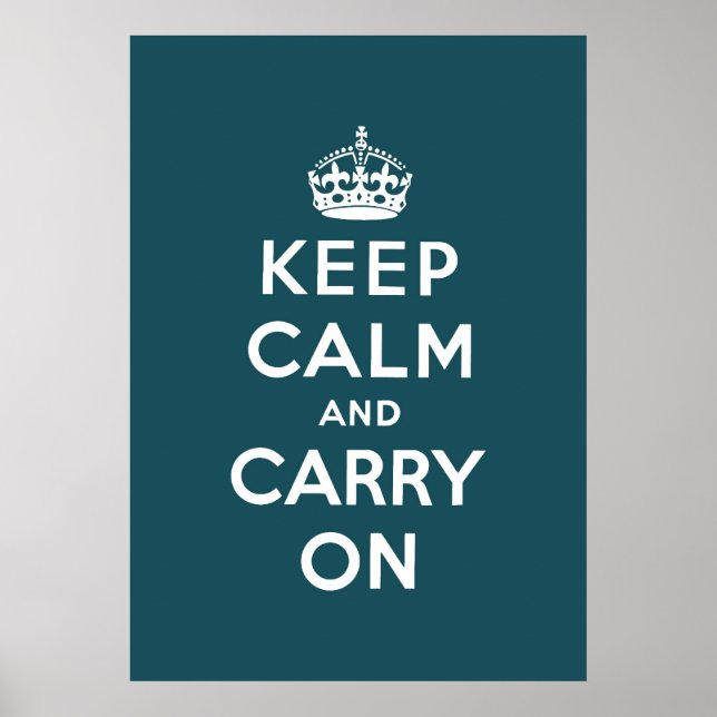 Affiche keep calm and carry on original (Devant)