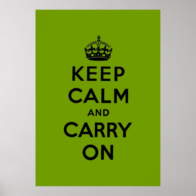 Affiche keep calm and carry on original (Devant)