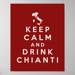 Affiche Keep calm and drink Chianti