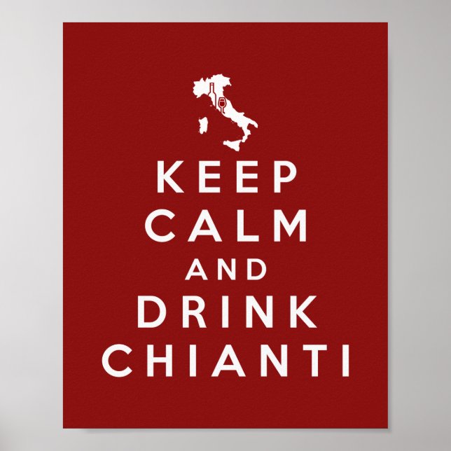 Affiche Keep calm and drink Chianti (Devant)
