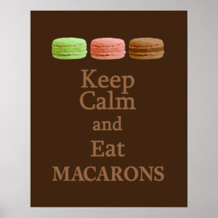 Affiche Keep Calm and Eat Macarons