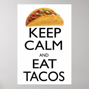 Affiche Keep Calm and Eat Tacos