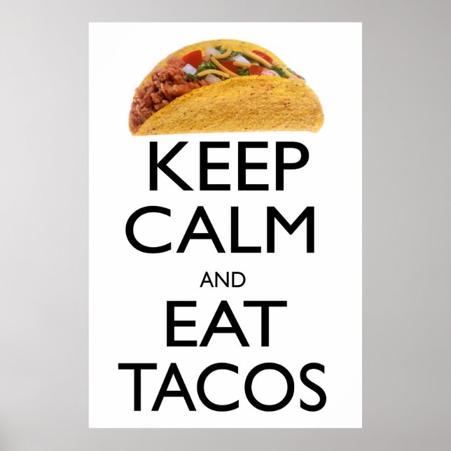 Affiche Keep Calm and Eat Tacos (Devant)