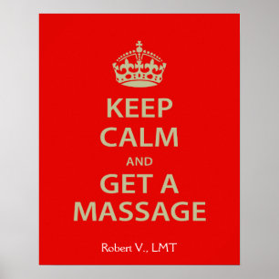 Affiche Keep Calm and Get a Massage