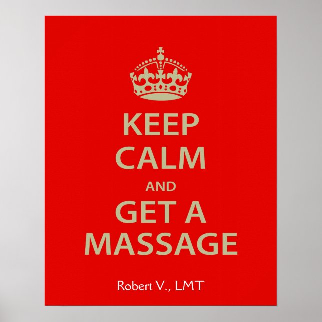 Affiche Keep Calm and Get a massage (Devant)
