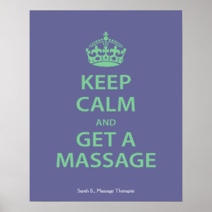 Affiche Keep Calm and Get a massage