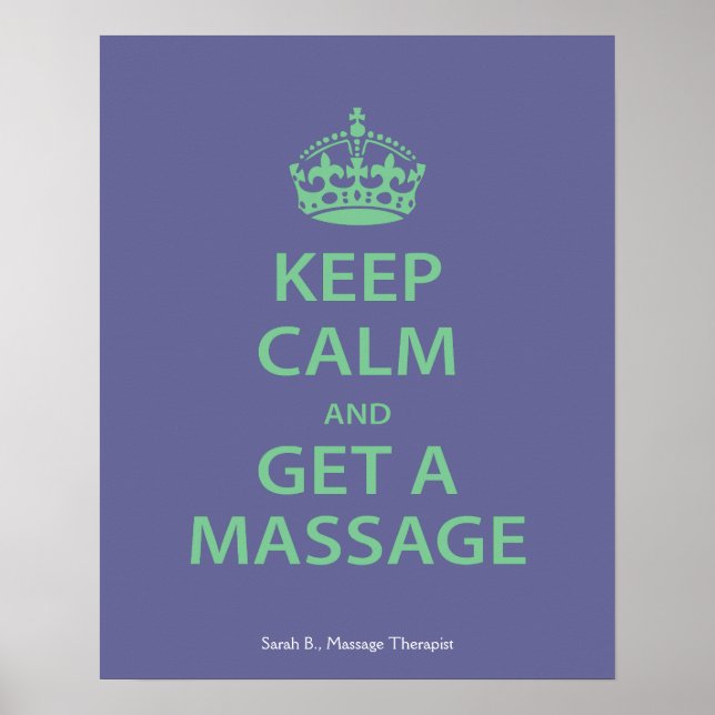 Affiche Keep Calm and Get a massage (Devant)