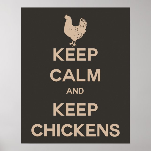 Affiche Keep Calm and Keep Chickens (Devant)
