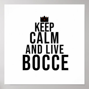 Affiche keep calm and live BOCCE