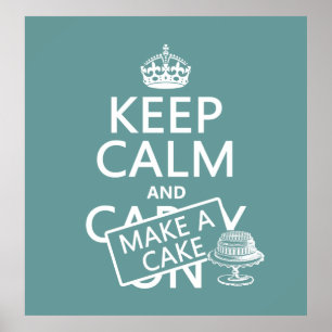 Affiche Keep Calm and Make a Cake
