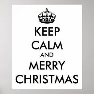 Affiche KEEP CALM and MERRY CHRISTMAS - Change background