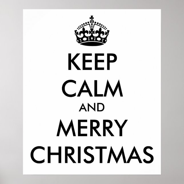 Affiche KEEP CALM and MERRY CHRISTMAS - Change background (Devant)