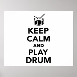 Affiche Keep calm and Play drum