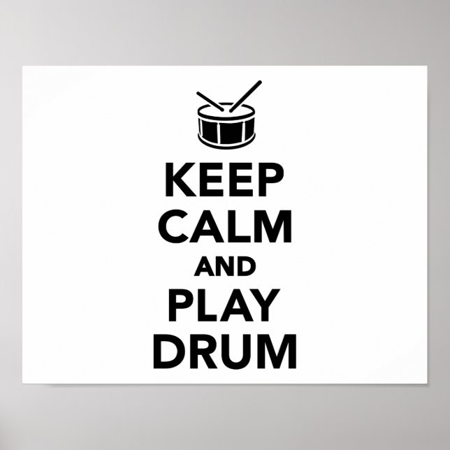 Affiche Keep calm and Play drum (Devant)