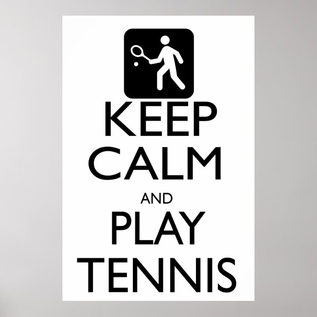 Affiche Keep Calm and Play Tennis (Devant)