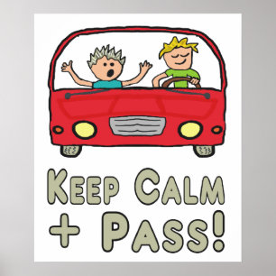 Affiche Keep Calm Driving Test