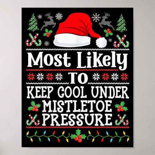 Affiche Keep Cool Under Mistletoe Pressure - Christmas Chi (Devant)