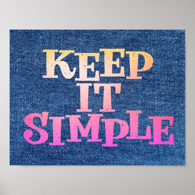 Affiche Keep It Simple Recovery Design (Devant)