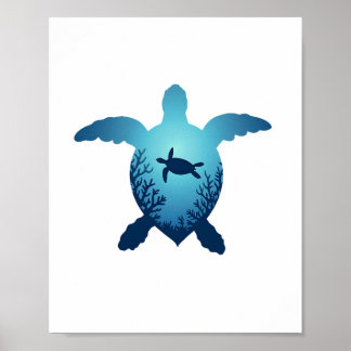 Affiche Keep The Sea Plastic Free Save The Sea Turtles T-S