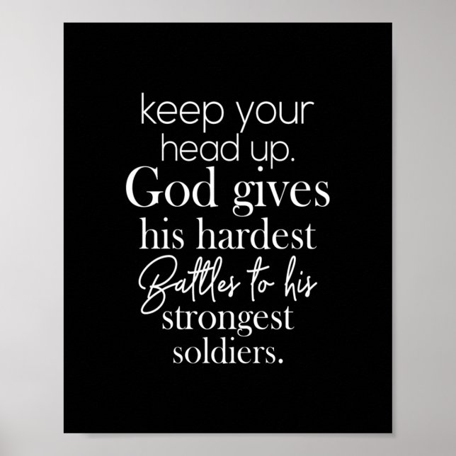 Affiche keep your head up god gis hars battles to (Devant)